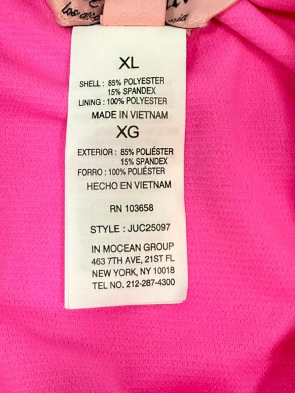 NWT Juicy Couture Y2K One Piece Bathing Suit Cut Out Sides with Bows Pink XL - Picture 8 of 10